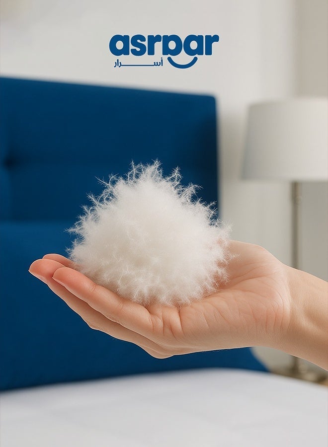 أسرار 2 قطعة | وسادة سرير من المايكروفايبر فاخرة بسمك 20 سم، وسادة تبريد بجودة فندقية 1300 جرام، مقاس قياسي 90 × 50 سم - مثالية لجميع أوضاع النوم، وسائد سرير منفوشة للسرير، وسادة سرير قابلة للغسل في الغسالة - بيضاء  – وزن 1300 غرام - Image 2